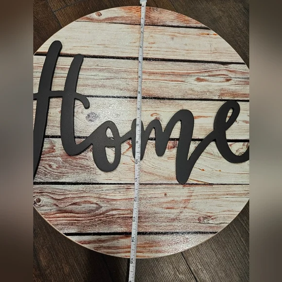 NIP Rustic "Home" Sign with Beaded Garland & Wooden Home Decor - Picture 6 of 12